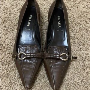 Prada brown shoes sz 39 (9)